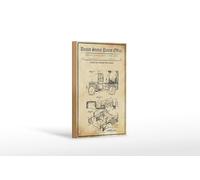 Femer Plaque en bois brevet 12 x 18 cm Conception pour une carrosserie véhicule militaire