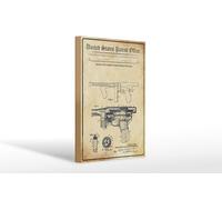 Femer Plaque en bois brevet 20 x 30 cm Conception pour un mécanisme de fermeture pour armes