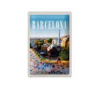 FEMER Plaque en tôle - 20 x 30 cm - Barcelone - Espagne - Voyage La Pedrera