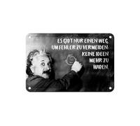 Femer Plaque en tôle avec citation 12 x 18 cm Einstein pour éviter les erreurs sans idées