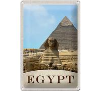 FEMER Plaque en tôle - Motif voyage - 20 x 30 cm - Égypte, Afrique, désert, vacances