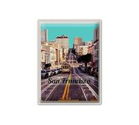 FEMER Plaque en tôle - Motif voyage - 30 x 40 cm - San Francisco - Ville et tramway