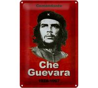 FEMER Plaque en tôle rétro 20 x 30 cm Comandant Che Guevara 1928-1967