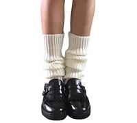 FeMereina Jambières pour femmes et filles gothiques Lolita Chaussettes japonaises Harajuku des années 90 Harajuku Kawaii à talons hauts chaudes, blanc, taille unique