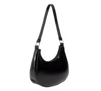 FeMereina Sac à bandoulière en polyuréthane pour femme, joli sac à main Hobo Tote Mini pochette en cuir végétalien avec fermeture éclair Sac à main à bandoulière Hobo sous les bras, Noir , 1