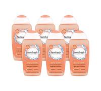 Femfresh Intimate Wash Lot de 6 nettoyants quotidiens au pH équilibré, sans savon, aloe vera et calendula, hypoallergénique, testé dermatologiquement et gynécologue, convient aux peaux sensibles