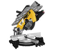 FEMI JOB LINE FM-TR100 - Scie à Onglet 2000W - 305mm - Bois et Aluminium - Table Supérieure - Tête Inclinable - Structure en Aluminium Moulé - Verrouillage Auto-Centrant - Raccord pour Aspirateur