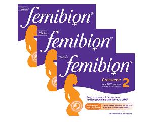Fémibion 2 Grossesse 28 Comprimés + 28 Capsules Cure 12 Semaines - Lot de 3