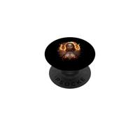 Féminin Ange de feu avec Flammes de l'enfer PopSockets PopGrip Adhésif