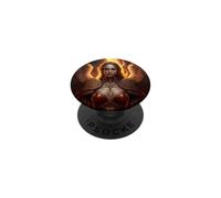 Féminin Ange de feu avec Flammes de l'enfer PopSockets PopGrip Adhésif