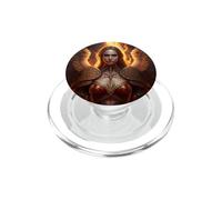 Féminin Ange de feu avec Flammes de l'enfer PopSockets PopGrip pour MagSafe