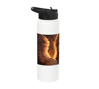Féminin Ange de feu avec flammes de l'enfer Stainless Steel Insulated Water Bottle