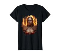Féminin Ange de feu avec Flammes de l'enfer T-Shirt Graphique avec Valeur