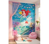 Féminin Chambre Disney Papier-Peint Ariel Sirène 184x254cm Bleu Décor