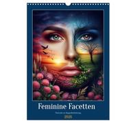 Feminine Facetten - Portraits en double exposition (calendrier mural 2026 DIN A3 haut), calendrier mensuel CALVENDO