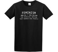 Feminism Definition Funny FeministGraphic Feminism Fashion GiftMen's Cotton T-Shirts à Manches Courtes(Small)