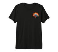 Féminisme AF Pocket Vintage Rainbow Empowerment Féminisme T-Shirt Haut de Gamme