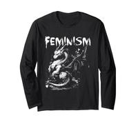 Féminisme Dragon Fantasy Créature Féministe Déclaration Art Manche Longue