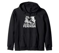 Féminisme Dragon Fantasy Créature Féministe Déclaration Art Sweat à Capuche