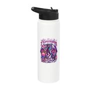 Féminisme Dragon Fantasy Retro Wave Féministe Stainless Steel Insulated Water Bottle