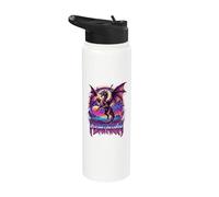 Féminisme Dragon Fantasy Retro Wave Féministe Stainless Steel Insulated Water Bottle