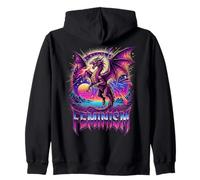 Féminisme Dragon Fantasy Retro Wave Féministe Sweat à Capuche