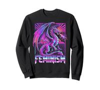 Féminisme Dragon Fantasy Retro Wave Féministe Sweatshirt