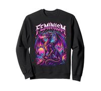 Féminisme Dragon Fantasy Retro Wave Féministe Sweatshirt