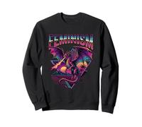 Féminisme Dragon Fantasy Retro Wave Féministe Sweatshirt