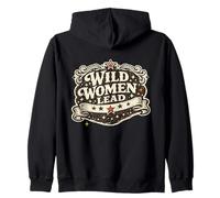 Feminist Empowerment Women's History Wild Women Lead Sweat à Capuche
