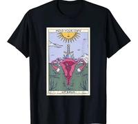Feminist Sarcastic Tarot Card Mind Your Own Uterus Men T-Shirts Black XXL