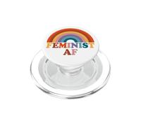 Féministe AF Rétro Rainbow Coloré Vintage Féministe PopSockets PopGrip pour MagSafe