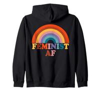 Féministe AF Retro Rainbow Coloré Vintage Féministe Sweat à Capuche