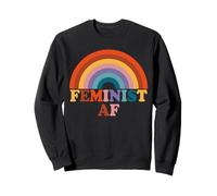 Féministe AF Rétro Rainbow Coloré Vintage Féministe Sweatshirt