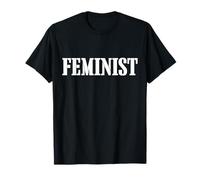 Féministe en Police Pochoir Blanc T-Shirt