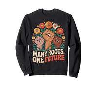 Féministe Fleur Levée Poing Social Justice Égalité Mouvement Sweatshirt