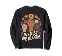Féministe Fleur Levée Poing Social Justice Égalité Mouvement Sweatshirt