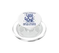 Féministe Sauvage | Funny Raccoon Equal Rights Or Bites PopSockets PopGrip pour MagSafe