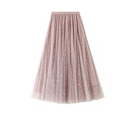 Femirah Jupe tutu longue arc-en-ciel en tulle pour femme - Rose - Taille Unique