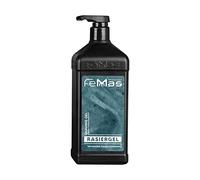 FemMas Gel à raser 1000 ml avec pompe | Pour un rasage agréable et soignant | Enfin plus de brûlures de rasage. Gel à raser nourrissant au parfum agréable | Gel à raser transparent |