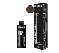 Femmas Kit de coloration pour cheveux - Blond moyen doré intense 7.33 - Crème colorante 100 ml + crème oxy-crème 100 ml 6 % - Coloration permanente + développeur - Doux et durable - Coloration pour