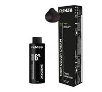 Femmas Kit de coloration pour cheveux - Brun moyen doré 4.3 - 100 ml + crème oxy-crème 100 ml 6 % - Coloration permanente pour cheveux + développeur - Doux et durable - Coloration pour cheveux de