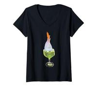 Femme 0576 9 Cocktails à l'absinthe 2025 Mumzy Maria Uberstein T-Shirt avec Col en V