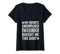 Femme 1 Mon père préféré sans Emploi Freeloader m'a acheté ceci T-Shirt avec Col en V