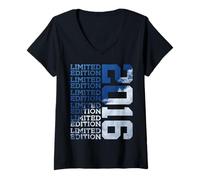 Femme 10 Ans édition limitée 2016 10e Anniversaire T-Shirt avec Col en V