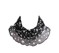 Femme 100% Soie de Mûrier Tour de Cou Faux Col Foulard Écharpe de Cou Cercle Tube Écharpe(#1)