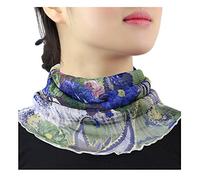 Femme 100% Soie de Mûrier Tour de Cou Faux Col Foulard Écharpe de Cou Cercle Tube Écharpe (#22)