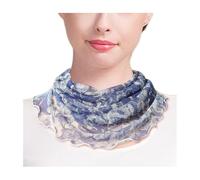Femme 100% Soie de Mûrier Tour de Cou Faux Col Foulard Écharpe de Cou Cercle Tube Écharpe (#33)