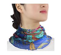 Femme 100% Soie de Mûrier Tour de Cou Faux Col Foulard Écharpe de Cou Cercle Tube Écharpe (#34)