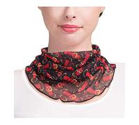 Femme 100% Soie de Mûrier Tour de Cou Faux Col Foulard Écharpe de Cou Cercle Tube Écharpe(#8)